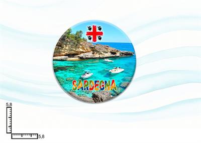 MAGNETE TONDO RESINATO CM5.8 SARDEGNA