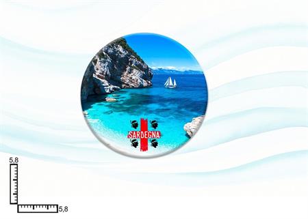 MAGNETE TONDO RESINATO CM5.8 SARDEGNA