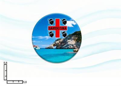 MAGNETE TONDO RESINATO CM5.8 SARDEGNA