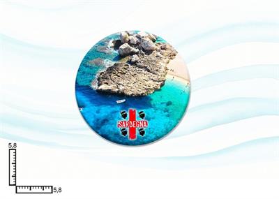 MAGNETE TONDO RESINATO CM5.8 SARDEGNA