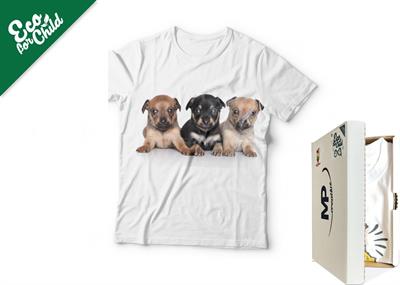 T-SHIRT BABY ECO CANI 707 COL.BIANCO