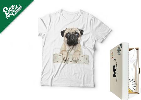 T-SHIRT BABY ECO CANE 710 COL.BIANCO