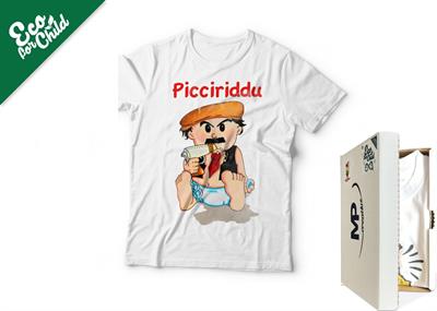 T-SHIRT BABY ECO PICCIRIDDU SICILIA 002SI COL.BIANCO