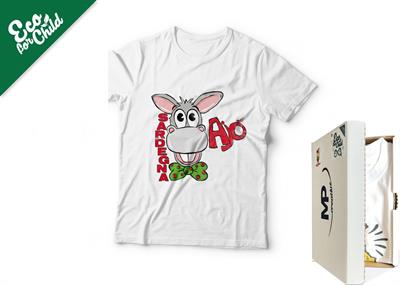 T-SHIRT BABY ECO ASINO SARDEGNA 300SA COL.BIANCO