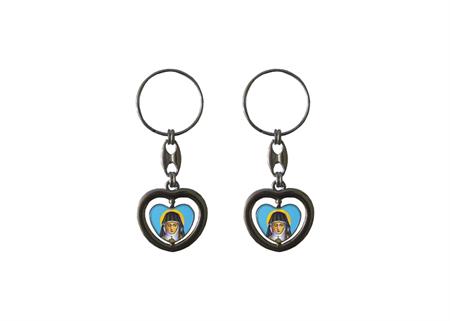 PORTACHIAVI CUORE GIR.C/STICKER PERSONALIZZABILE