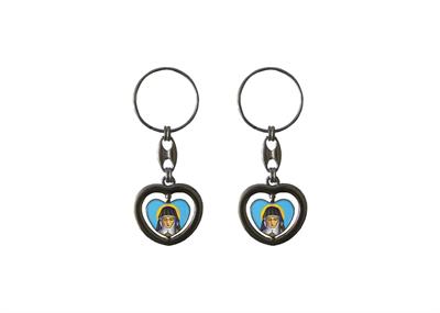 PORTACHIAVI CUORE GIR.C/STICKER PERSONALIZZABILE