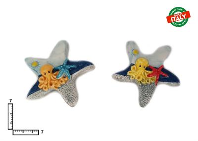 MAGNETE PESCE STELLA M. S/6 COLORATO CERAMICA
