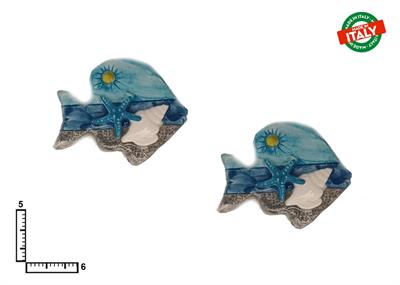 MAGNETE PESCE S/6 COLORATO CERAMICA