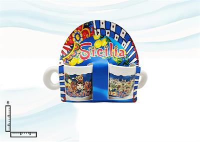 COPPIA TAZZINE IN BLISTER SICILIA