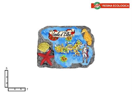 MAGNETE RESINA FUST. CM7.5X5 CONCHIGLIE ISOLA D'ELBA