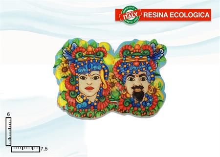 MAGNETE RESINA FUSTELLATO BASSORILIEVO MORI SICILIA