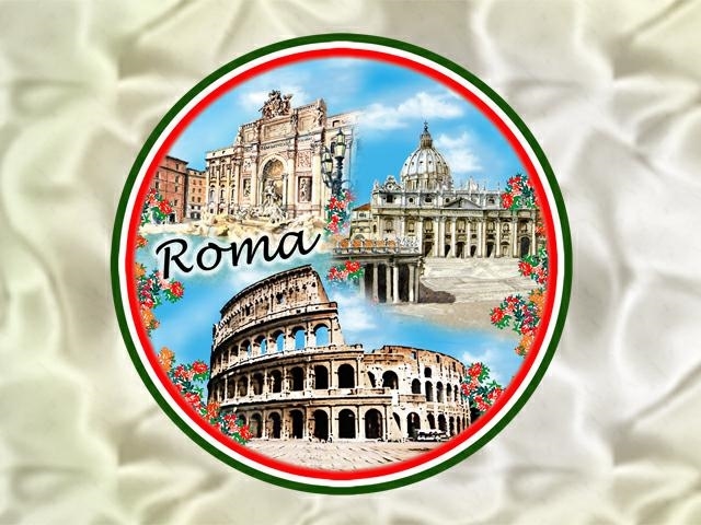 MAGNETE PIATTINO CERAMICA CM7 ROMA S/39