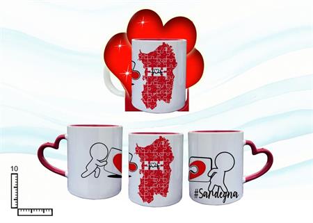MUG SUBLIMAZIONE BIANCO/ROSSO MAN.CUORE C/BLISTER SARDEGNA
