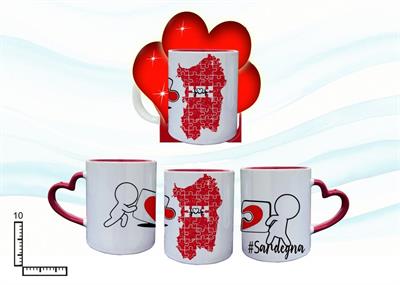 MUG SUBLIMAZIONE BIANCO/ROSSO MAN.CUORE C/BLISTER SARDEGNA