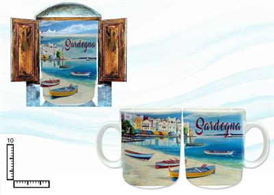 MUG SUBLIMAZIONE BIANCO CM9X8.5 C/BLISTER FINESTRA SARDEGNA