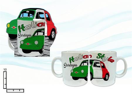 MUG SUBLIMAZIONE BIANCO CM9X8.5 C/BLISTER AUTO SARDEGNA