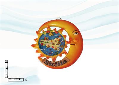 SOLE/LUNA RESINA CM10 CARTINA SICILIA