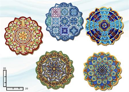 SOTTOPENTOLA CERAMICA ROSONE CM20 S/5