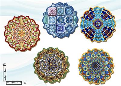 SOTTOPENTOLA CERAMICA ROSONE CM20 S/5
