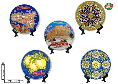 PIATTO CERAMICA CM20 PERSONALIZZABILE C/ORO