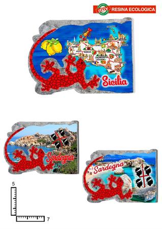 MAGNETE RESINA GEKO CM7.5X5.3 PERSONALIZZABILE