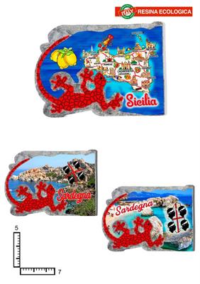 MAGNETE RESINA GEKO CM7.5X5.3 PERSONALIZZABILE
