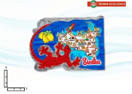 MAGNETE RESINA GEKO CM7.5X5.3 SICILIA