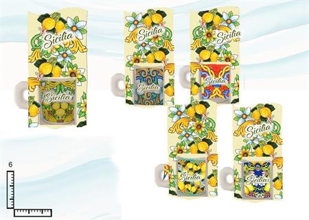 TAZZINA CERAMICA ROSONI IN BLISTER SICILIA