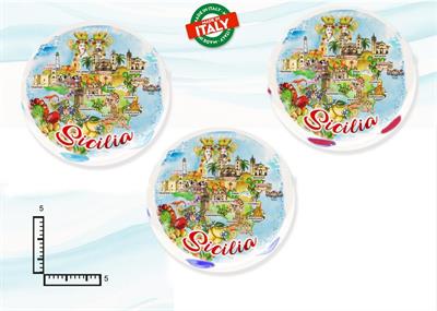 MAGNETE TAMBURELLO CERAMICA SICILIA