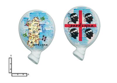 MAGNETE PALLONCINO CERAMICA PERSONALIZZABILE