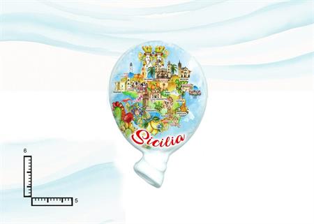 MAGNETE PALLONCINO CERAMICA SICILIA