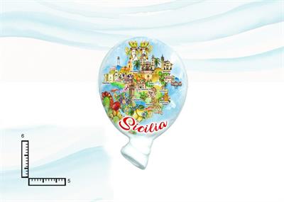 MAGNETE PALLONCINO CERAMICA SICILIA