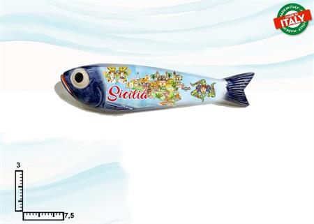 MAGNETE ACCIUGA CERAMICA SICILIA