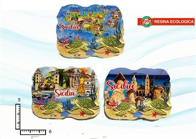 MAGNETE RESINA TARTARUGA SICILIA