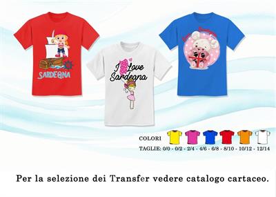 T-SHIRT BABY COTONE GR 150 COLOR. SARDEGNA