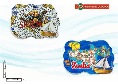 MAGNETE RESINA BARCA SICILIA