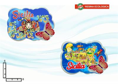MAGNETE RESINA FARFALLA SICILIA