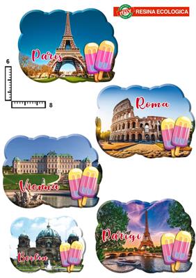 MAGNETE RESINA GELATI PERSONALIZZABILE