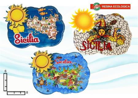 MAGNETE RESINA SOLE SICILIA