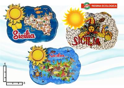 MAGNETE RESINA SOLE SICILIA