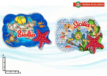 MAGNETE RESINA STELLA MARINA SICILIA