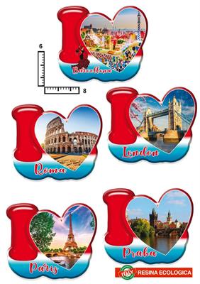 MAGNETE RESINA I LOVE PERSONALIZZABILE