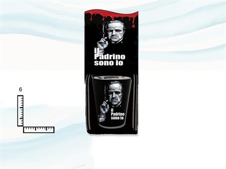 BICCHIERINO CONICO NERO VETRO IN BLISTER SICILIA DS/012A