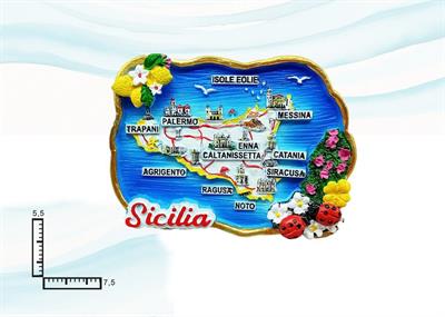 MAGNETE RESINA ONDULATO SICILIA