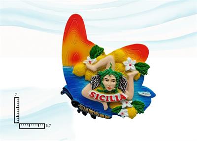 MAGNETE RESINA FARFALLA SICILIA
