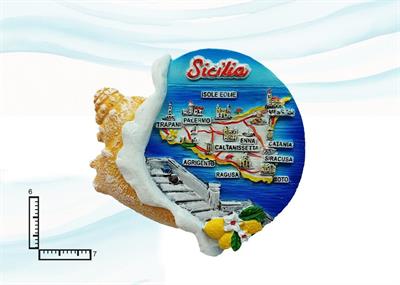 MAGNETE RESINA CONCHIGLIA SICILIA