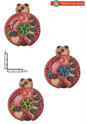 MAGNETE RESINA COCCINELLA PERSONALIZZABILE