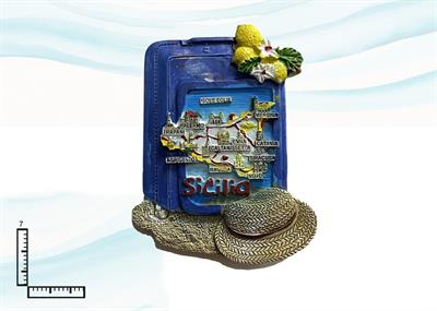 MAGNETE RESINA VALIGIA SICILIA