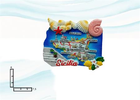 MAGNETE RESINA CONCHIGLIE SICILIA