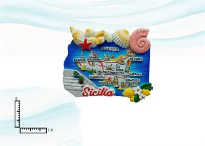 MAGNETE RESINA CONCHIGLIE SICILIA